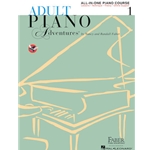 ADULT PIANO ADVENTURES ALL-IN-ONE PIANO COURSE BOOK 1 Book with Media Online