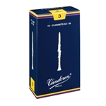 CR102 Vandoren Bb Clarinet Traditional Reeds Strength #2; Box of 10