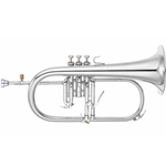 Yamaha YFH-8315IIGS Custom Flugelhorn; key of Bb; silver-plated; .413" bore; 6" two-piece gold-brass bell; monel alloy pistons; vertical valve slides; 3rd valve slide trigger; phosphor bronze heavy barrel-style leadpipe screw; FHC-8310 case; 14F4 mouthpiece