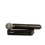 Shure BLX24/SM58Handheld Wireless System with SM58® Handheld Microphone(1) BLX4 Wireless Receiver (1) Handheld Transmitter withSM58 Microphone(1) Carrying Case