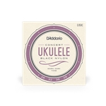 D'Addario EJ53C Pro-Arté Rectified Ukulele Strings, Hawaiian-Concert Black Nylon
