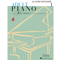 ADULT PIANO ADVENTURES ALL-IN-ONE PIANO COURSE BOOK 1 Book with Media Online