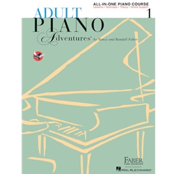 ADULT PIANO ADVENTURES ALL-IN-ONE PIANO COURSE BOOK 1 Book with Media Online