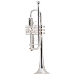 C180SL229W30 Bach Stradivarius 180 Series Professional C Trumpet with 25H Leadpipe - Silver Plated