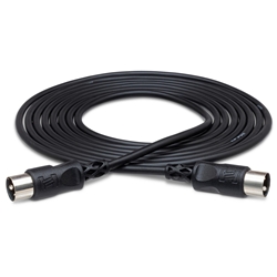 Hosa MID-305BK MIDI Cable, 5-pin DIN to Same, 5 ft