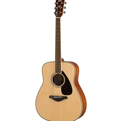 Yamaha FG820 Folk guitar; solid Sitka spruce top, mahogany back and sides, die-cast chrome tuners; Natural