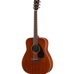 Yamaha FG850
Folk guitar; solid mahogany top, mahogany back and sides, die-cast chrome tuners; Natural